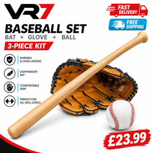 Baseballschläger set aus holz - baseballschläger,